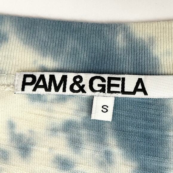 Pam & Gela Tie Dye Slouchy Crop Long Sleeve Tee - Picture 9 of 12